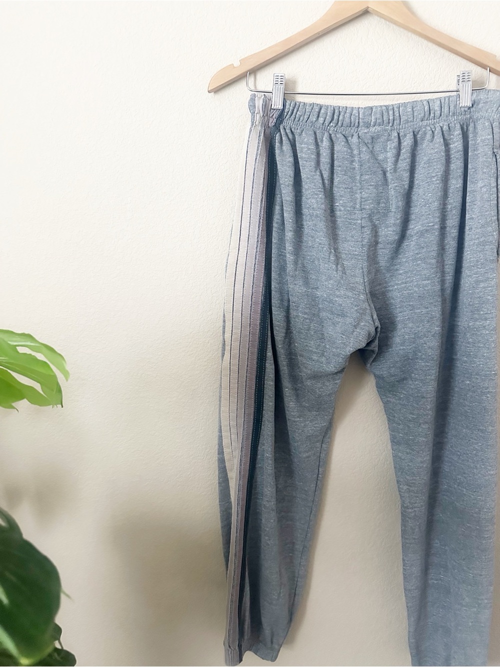 Aviator Nation 5 STRIPE SWEATPANTS - HEATHER GREY // GREY Size L